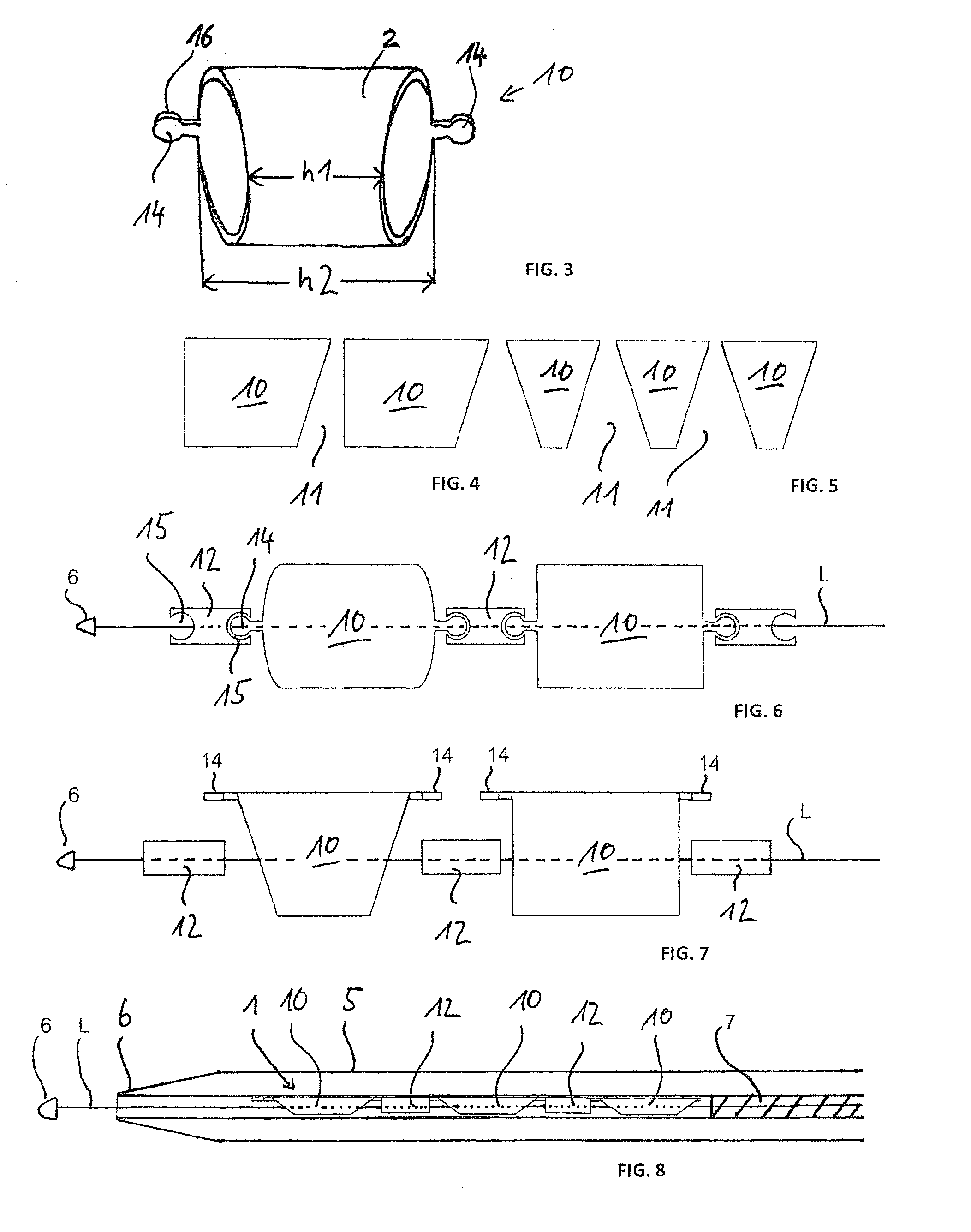 Arrangement for implanting stent elements in or around a hollow organ