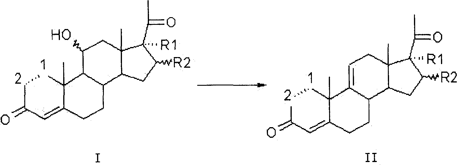 Synthesis process of a pregnane compound