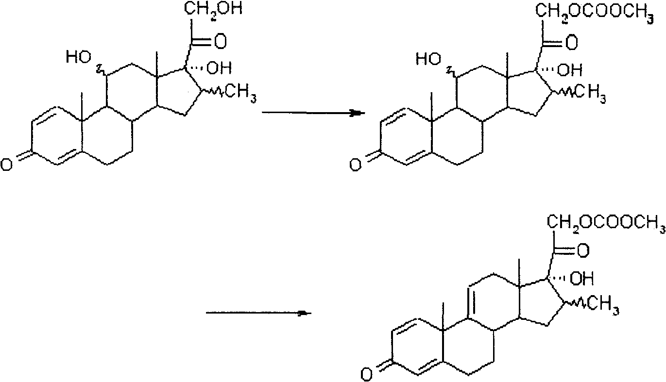 Synthesis process of a pregnane compound