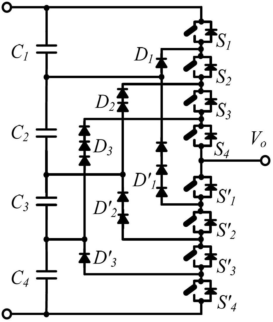 Five-level current transformation topological structure with bi-directional power switch and applications thereof