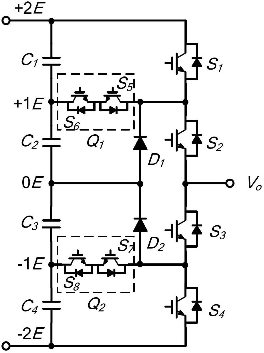 Five-level current transformation topological structure with bi-directional power switch and applications thereof