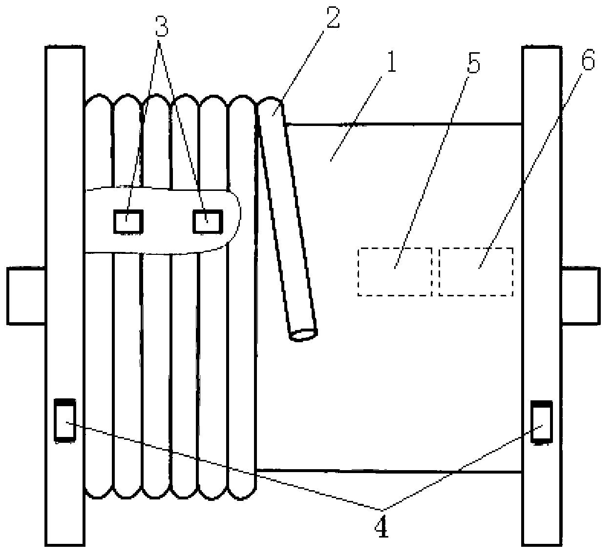 Warning system of reel sprinkler