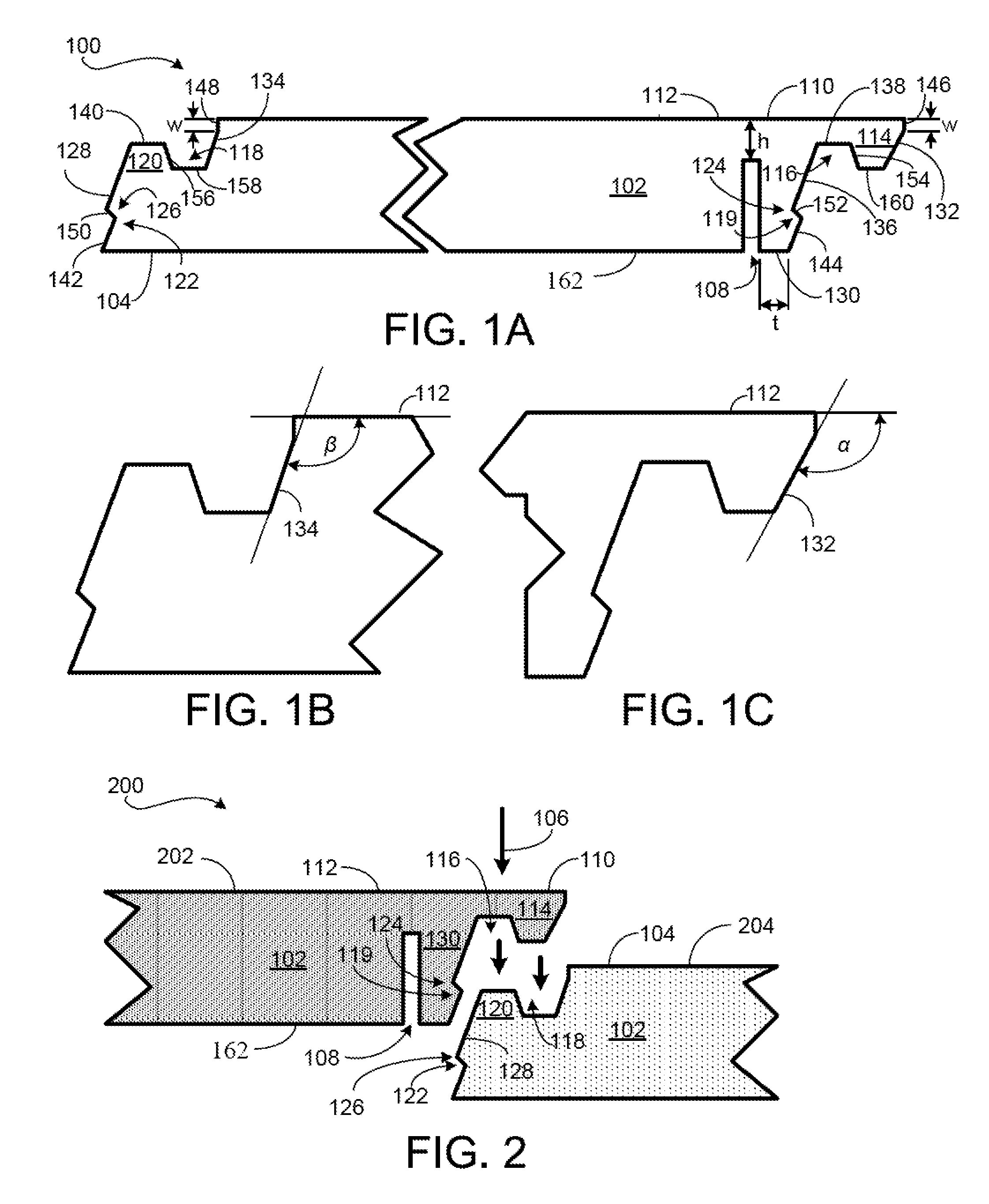 Flooring boards with press down locking mechanism