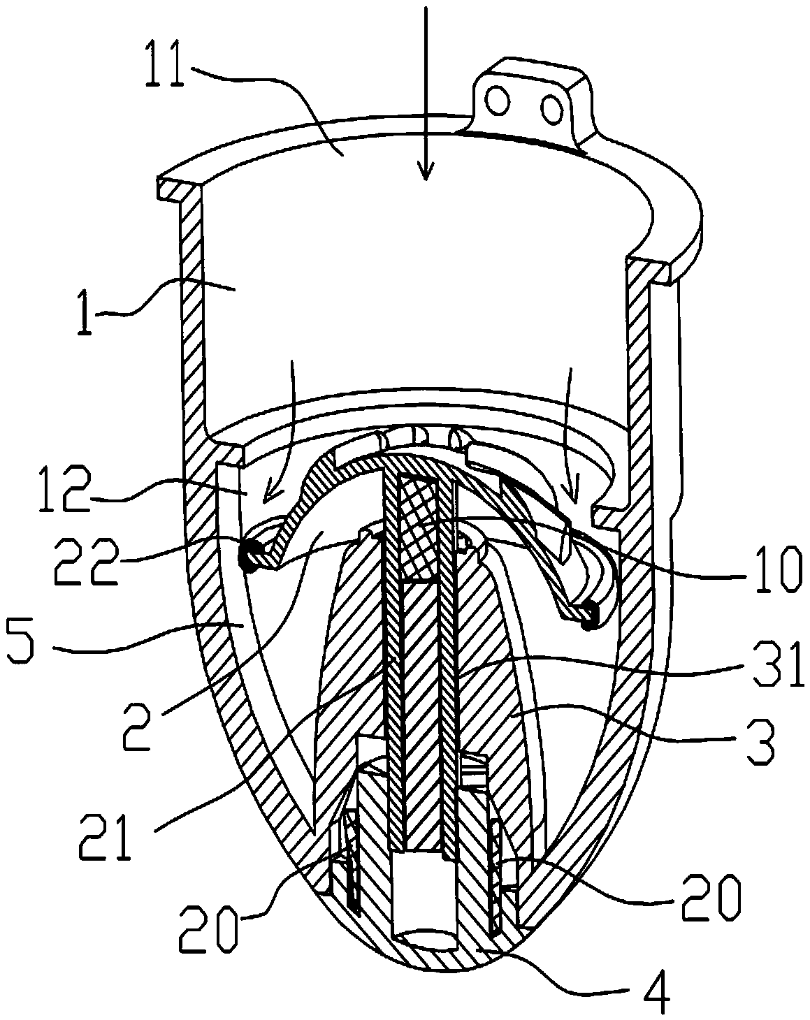 Magnetic suspension floor drain core