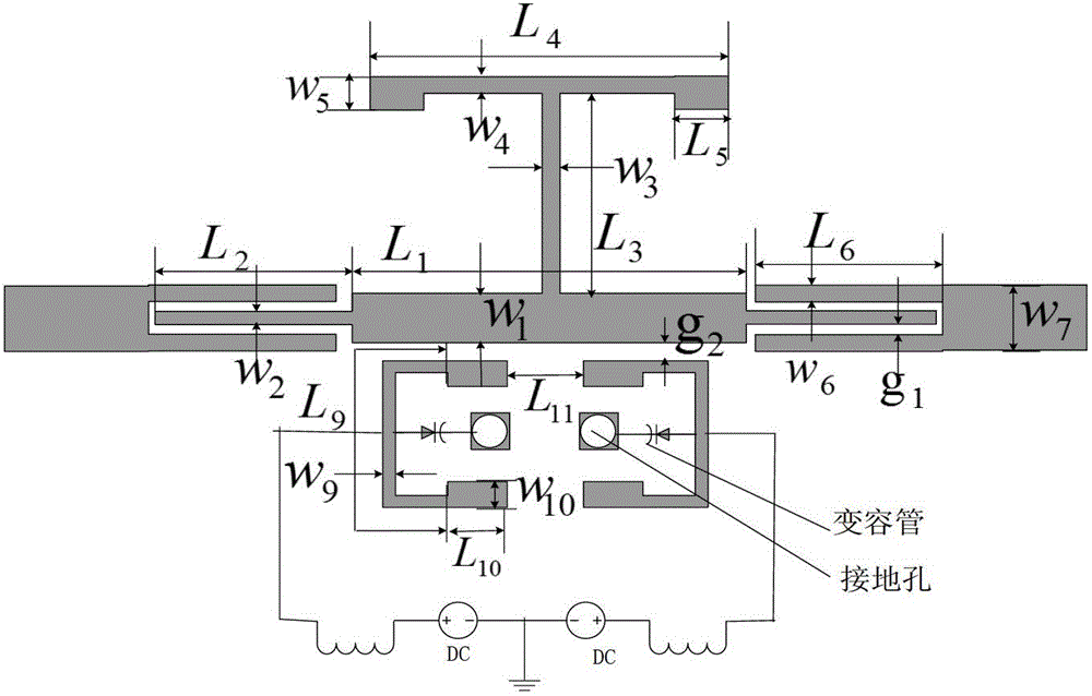 Band-gap adjustable micro-strip ultra-wide band filter