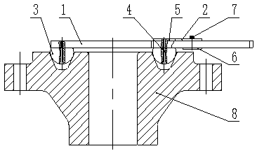 Circular groove medium diameter detecting ruler and using method thereof