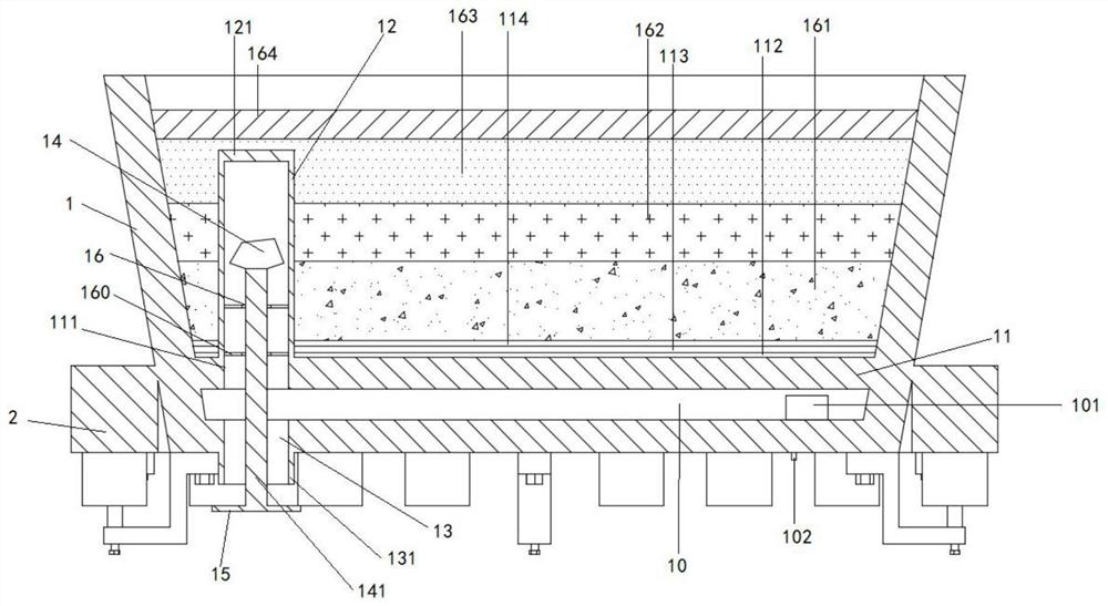 Self-floating rural ecological landscape plant planting device