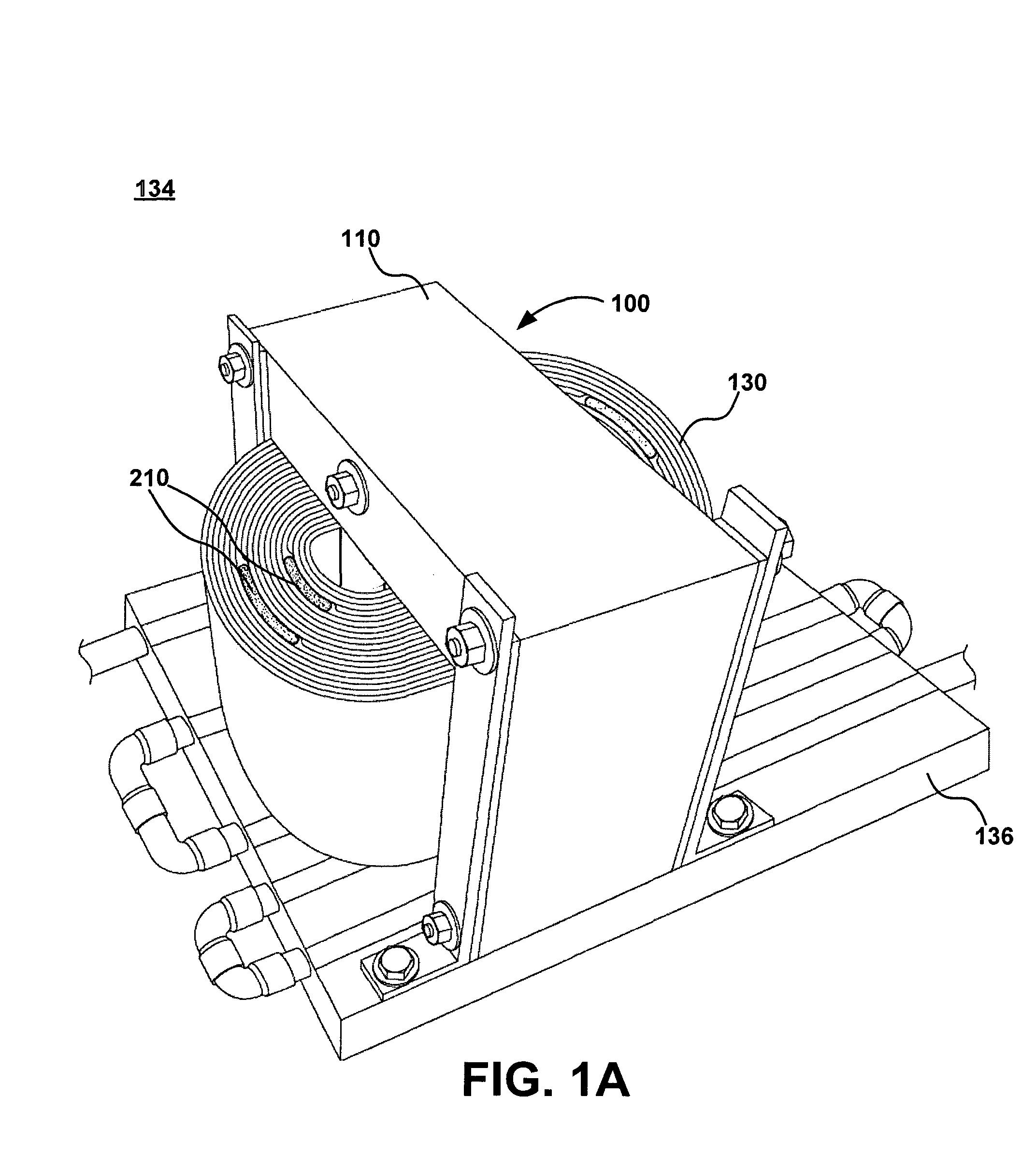 Cooled high power vehicle inductor and method