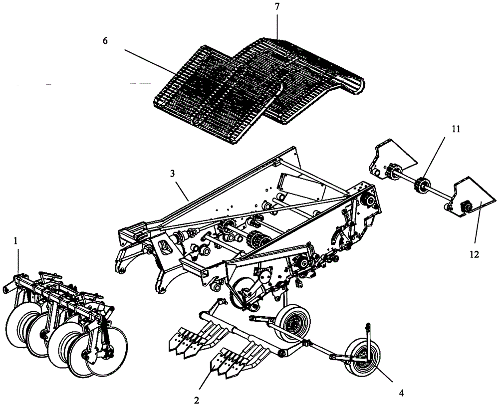 A potato harvester capable of rear laying operations