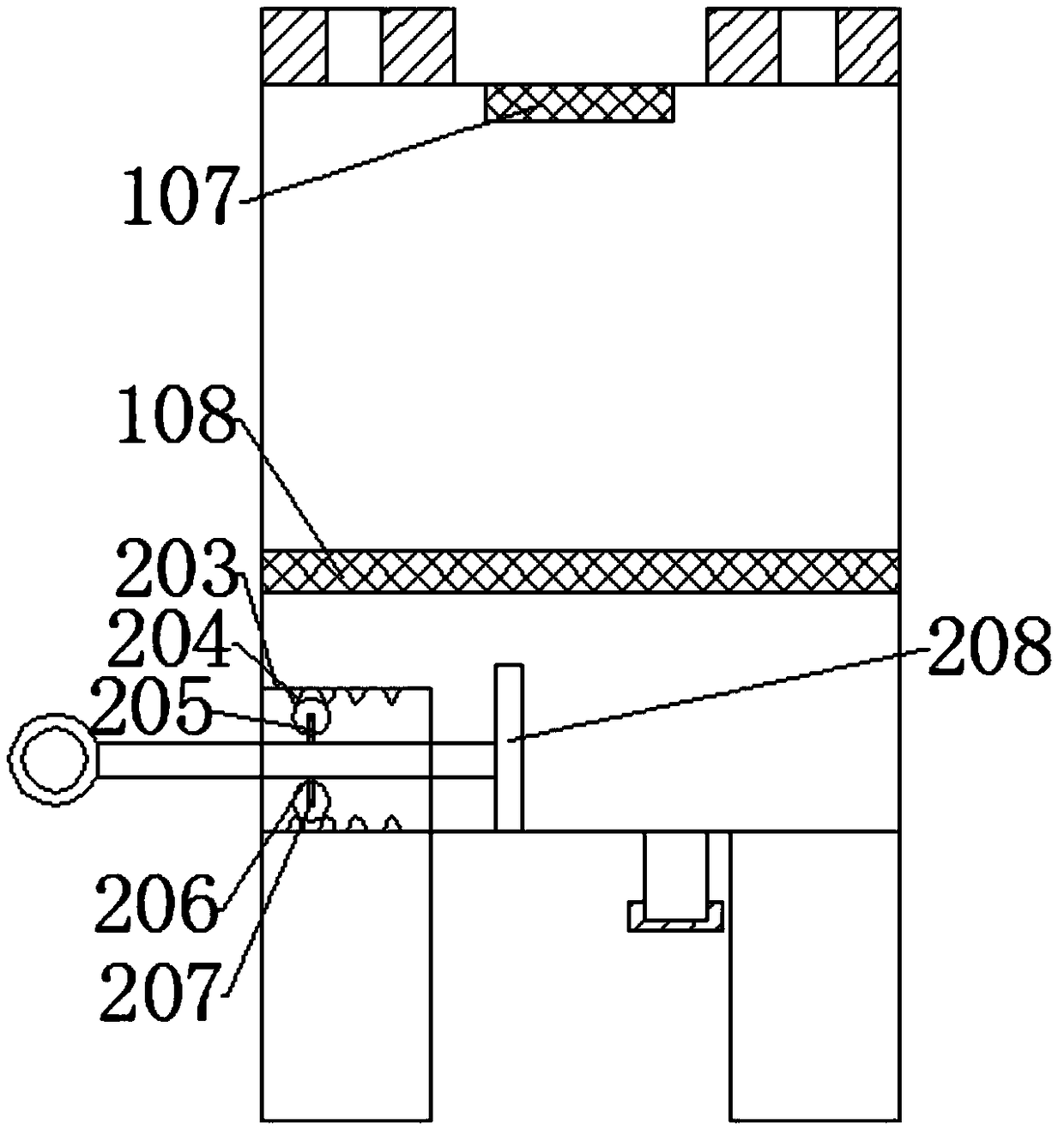 Depositing ash clearing device for boiler furnace