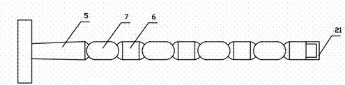 Chain type hepatic blood vessel blocker