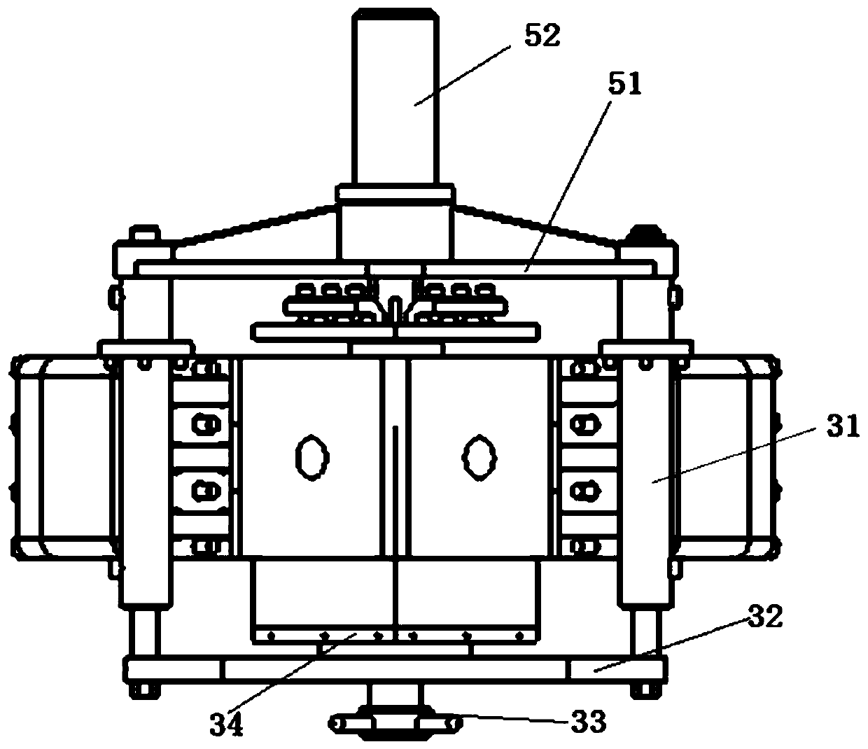 Rock triaxial fracturing device