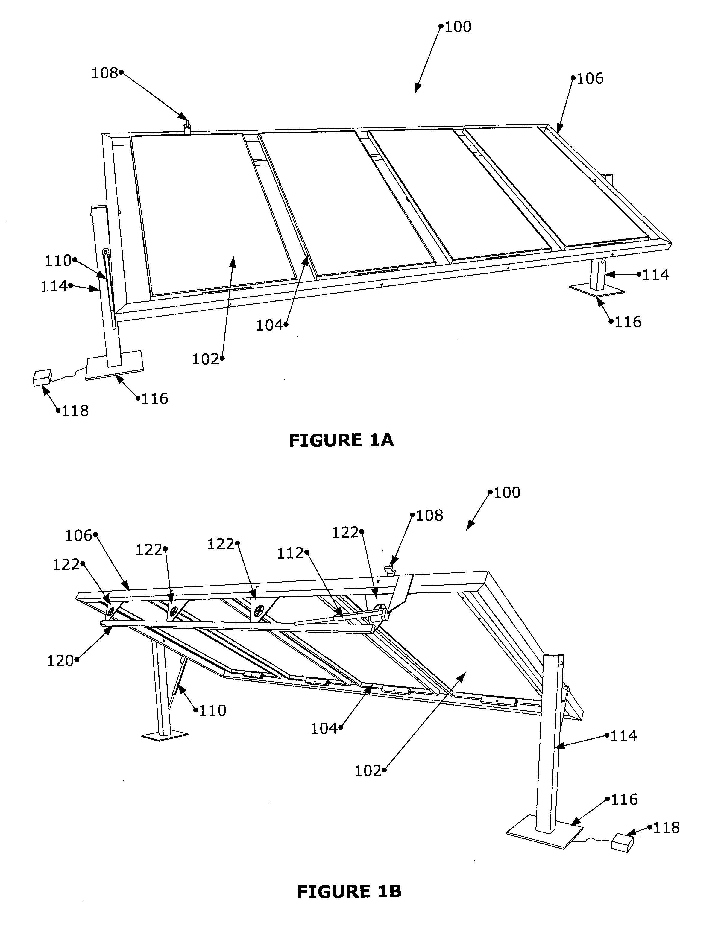 High efficiency counterbalanced dual axis solar tracking array frame system