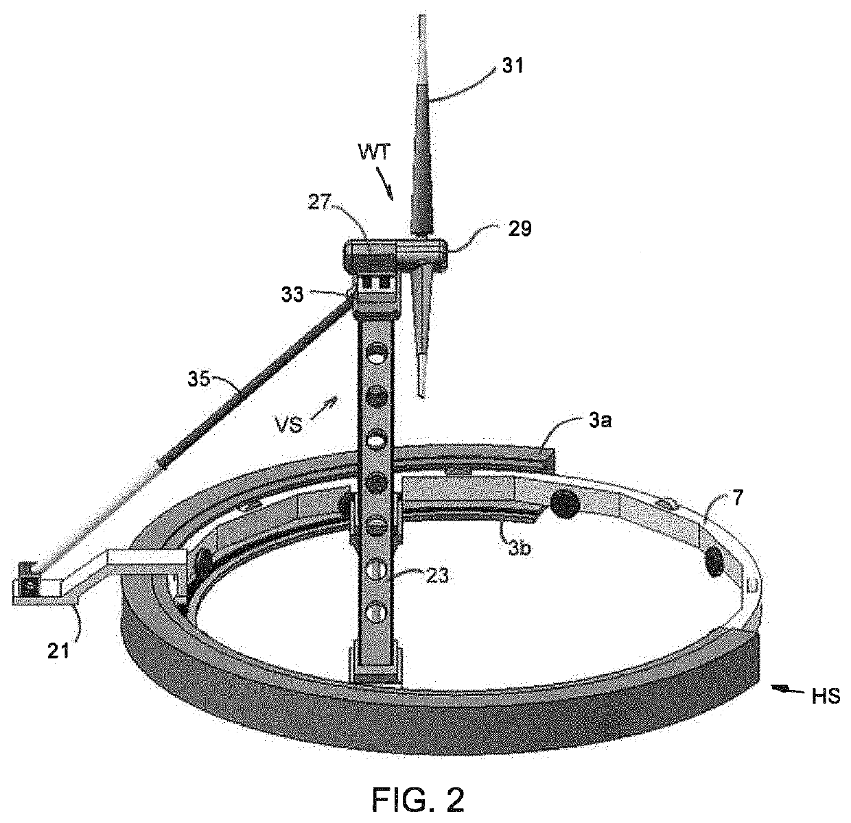 Stabilized horizontal-axis wind turbine