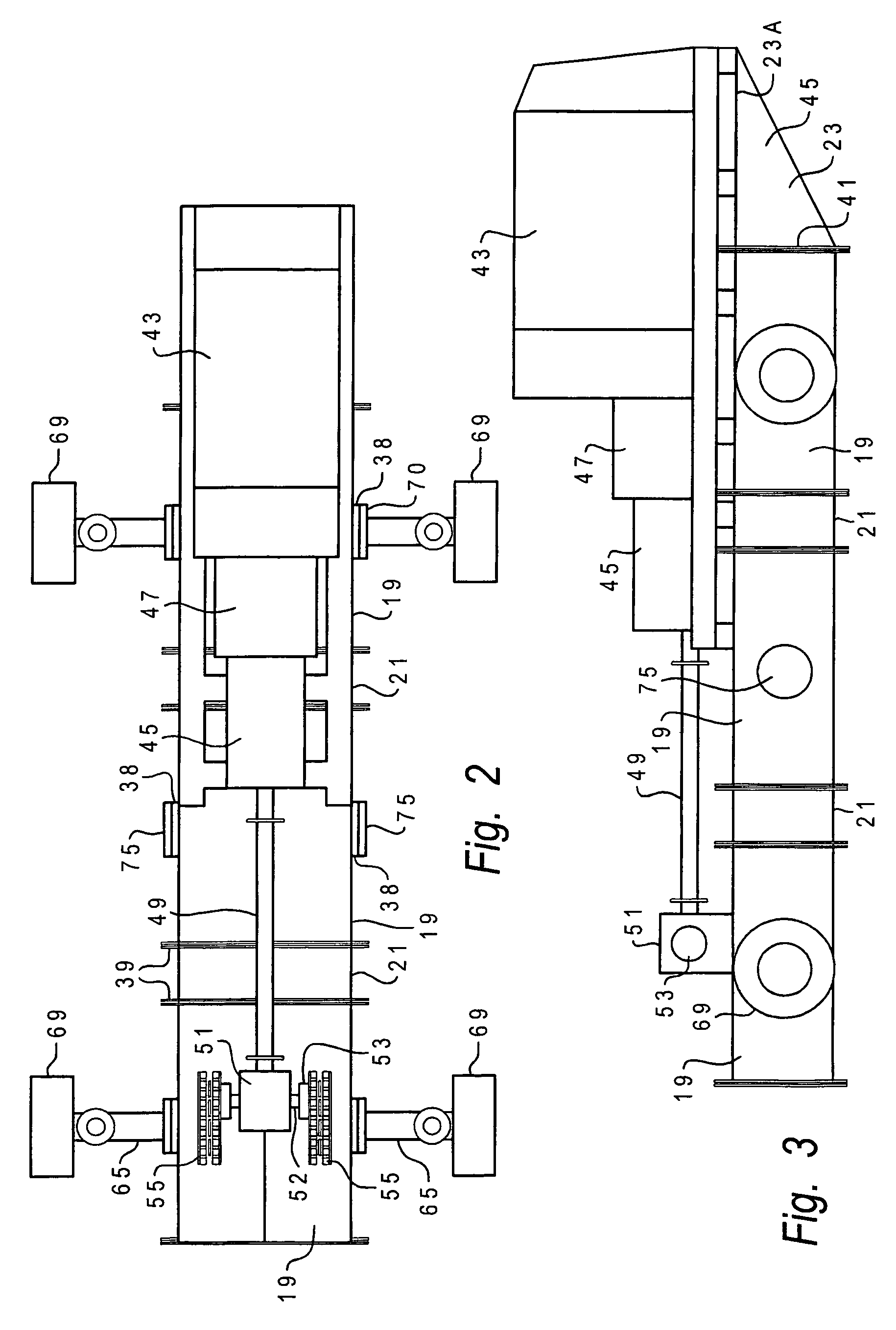 Multiwheeled modular rigid frame vehicle