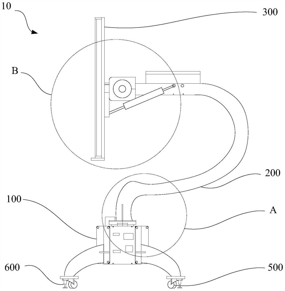 Angle testing device and display screen system