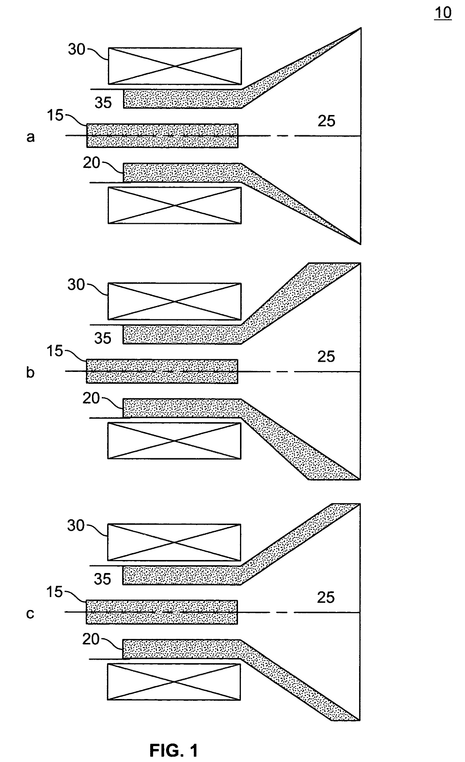 Magnetron device with mode converter and related methods