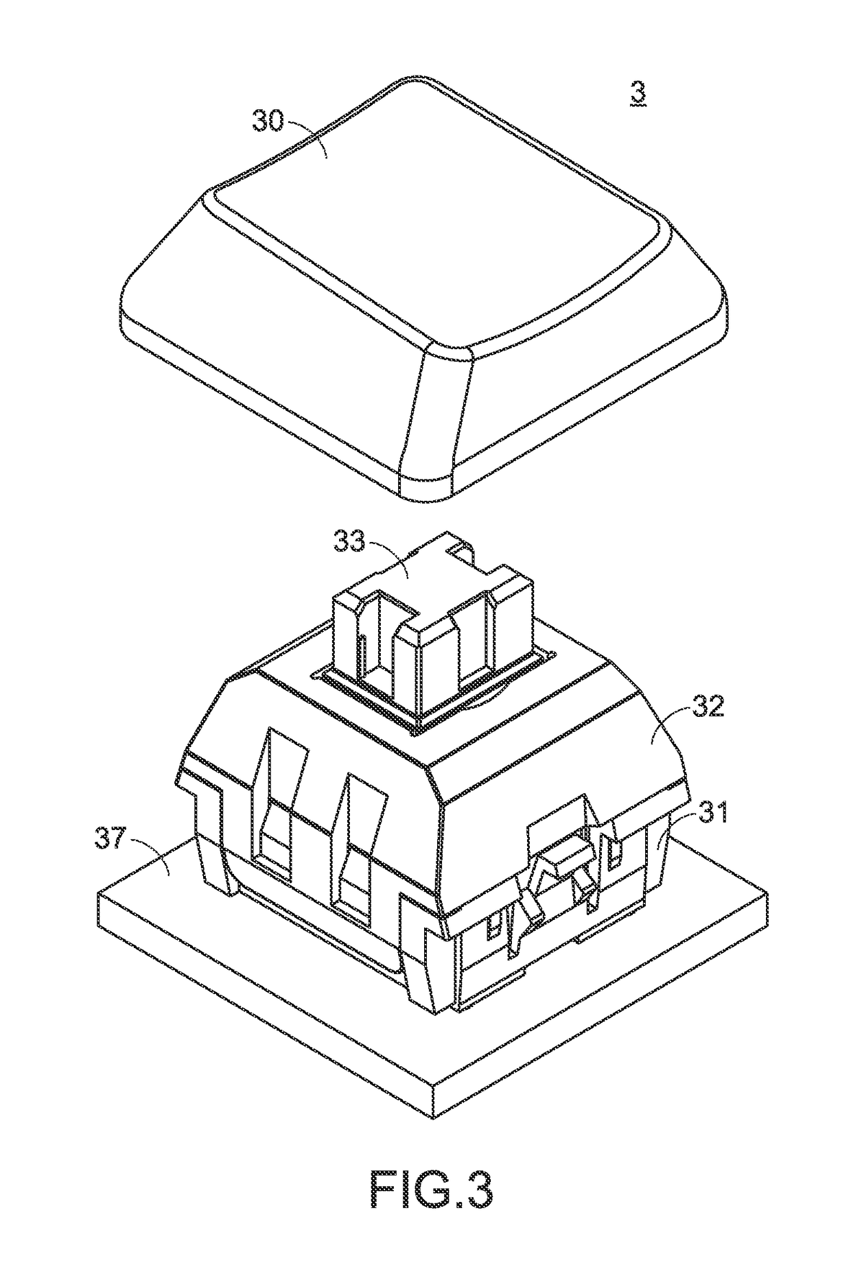 Illuminated dual pressure sensing key