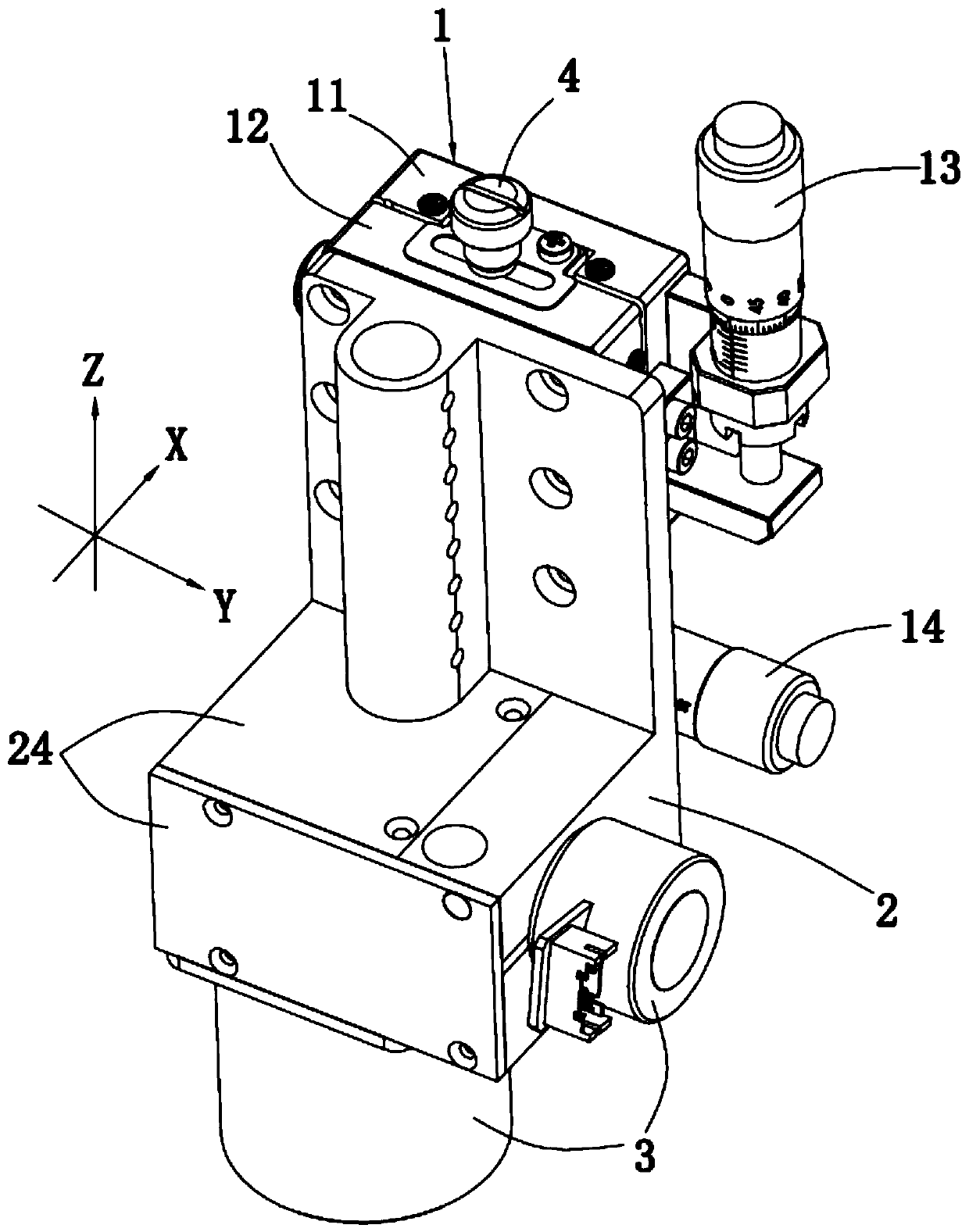 OCT probe adjusting device