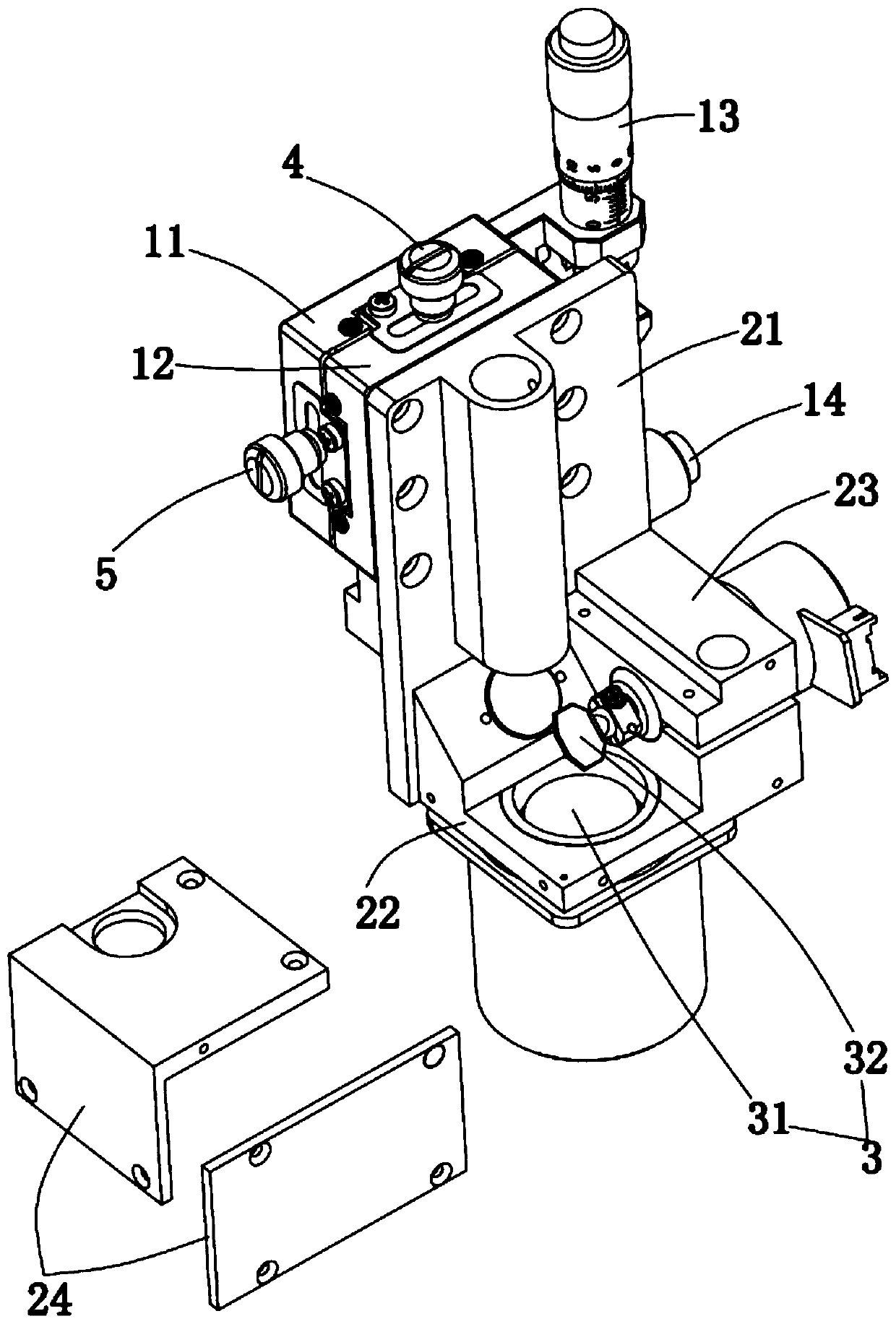 OCT probe adjusting device