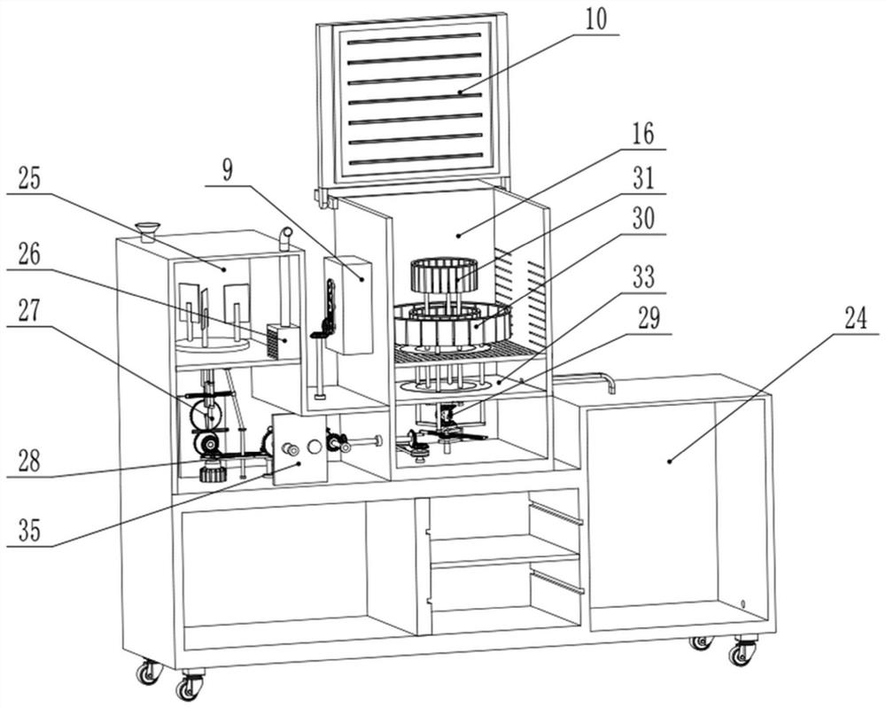 Operation disinfection nursing device for general surgery