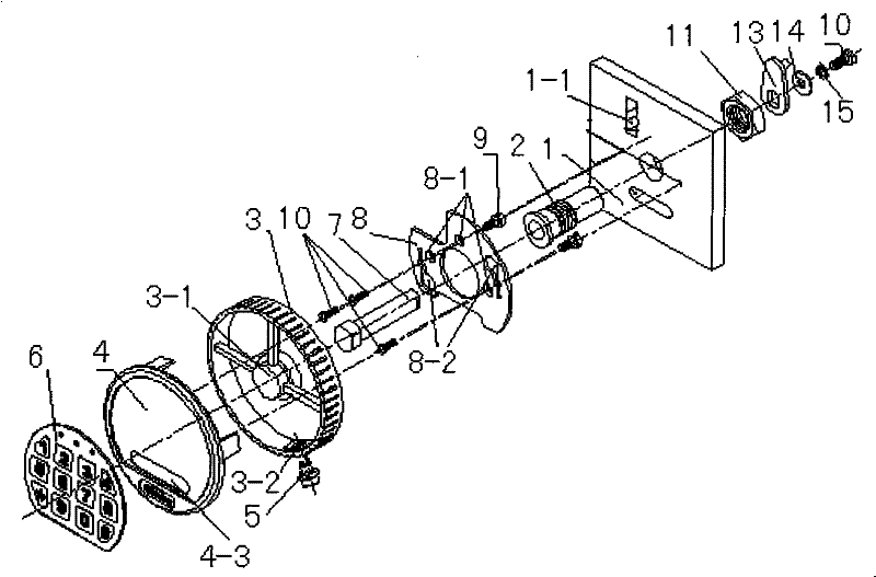 Multifunctional electronic coded lock operating panel