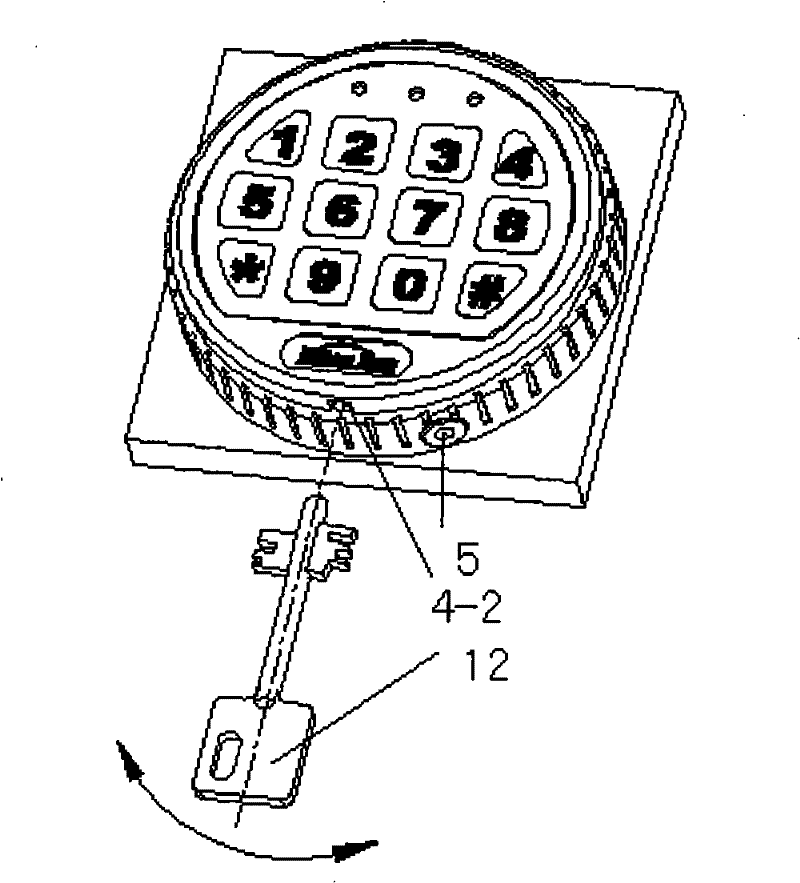 Multifunctional electronic coded lock operating panel