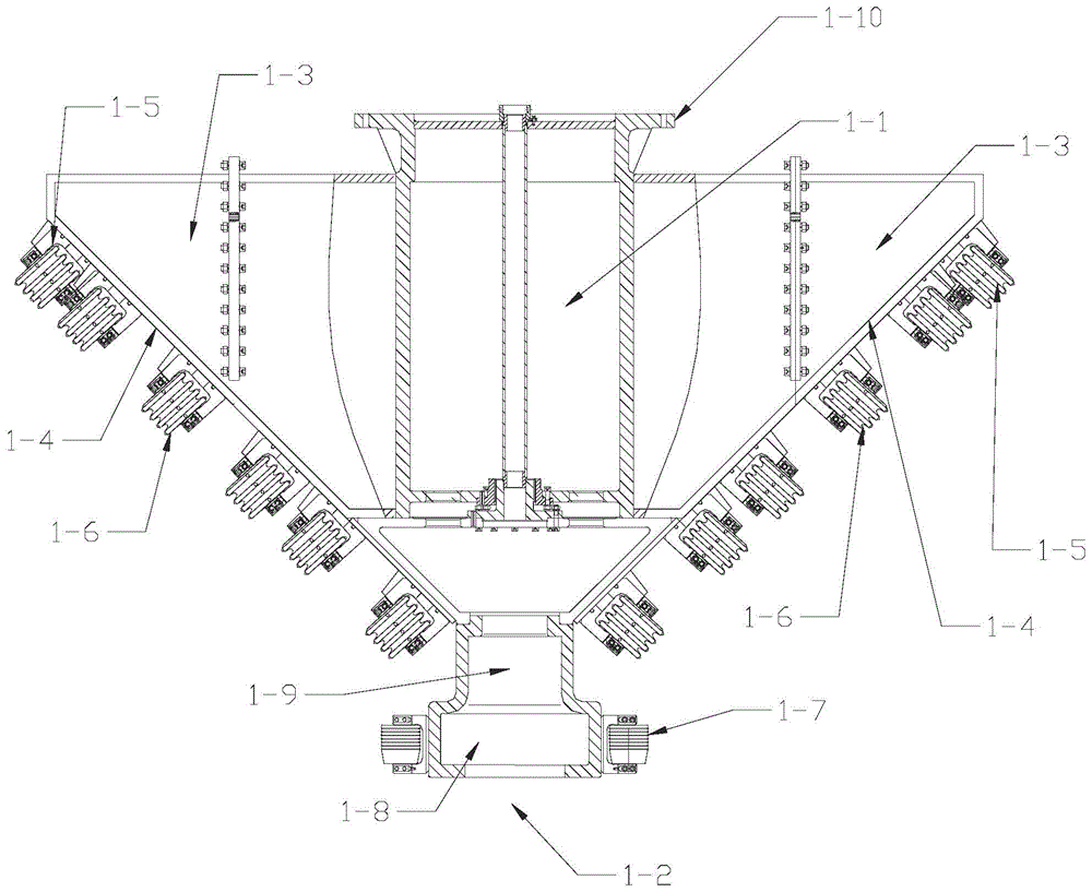 Roadheader suitable for vertical shaft drilling in presence of pilot shaft