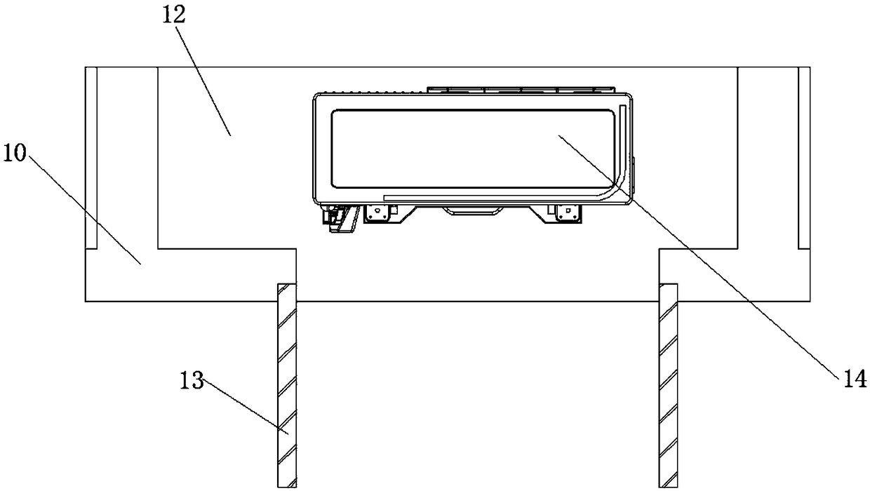 Air-conditioner external unit installation structure and installation method of air-conditioner external unit