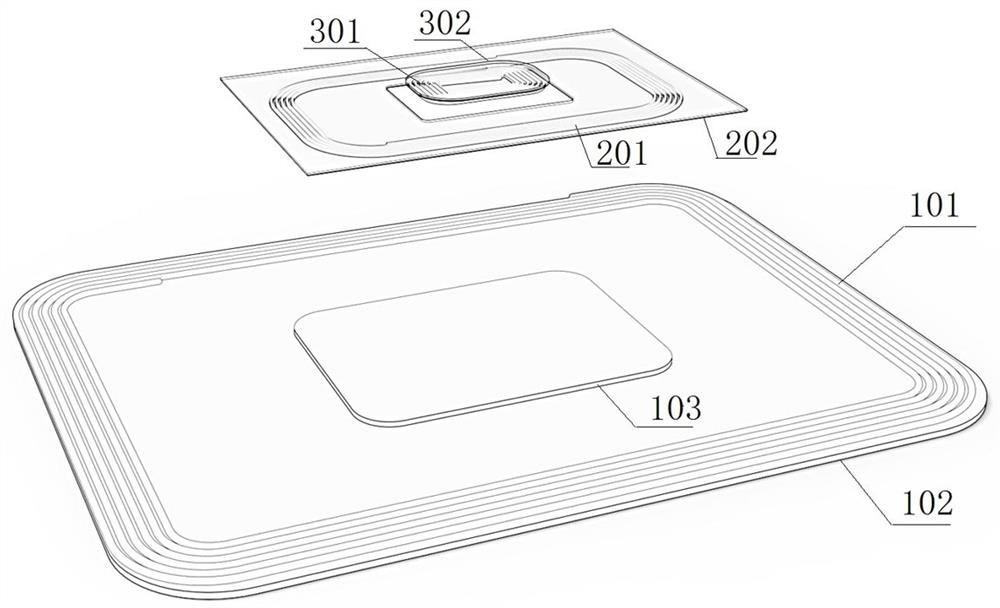 An antenna system for improving the coupling strength of the magnetic induction wireless charging transceiver