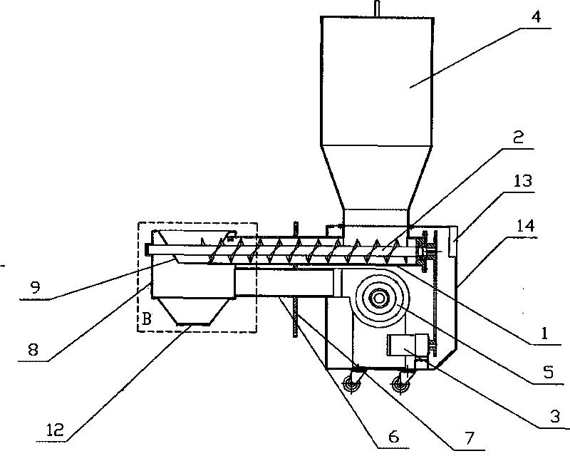 Biomass granule material combustor