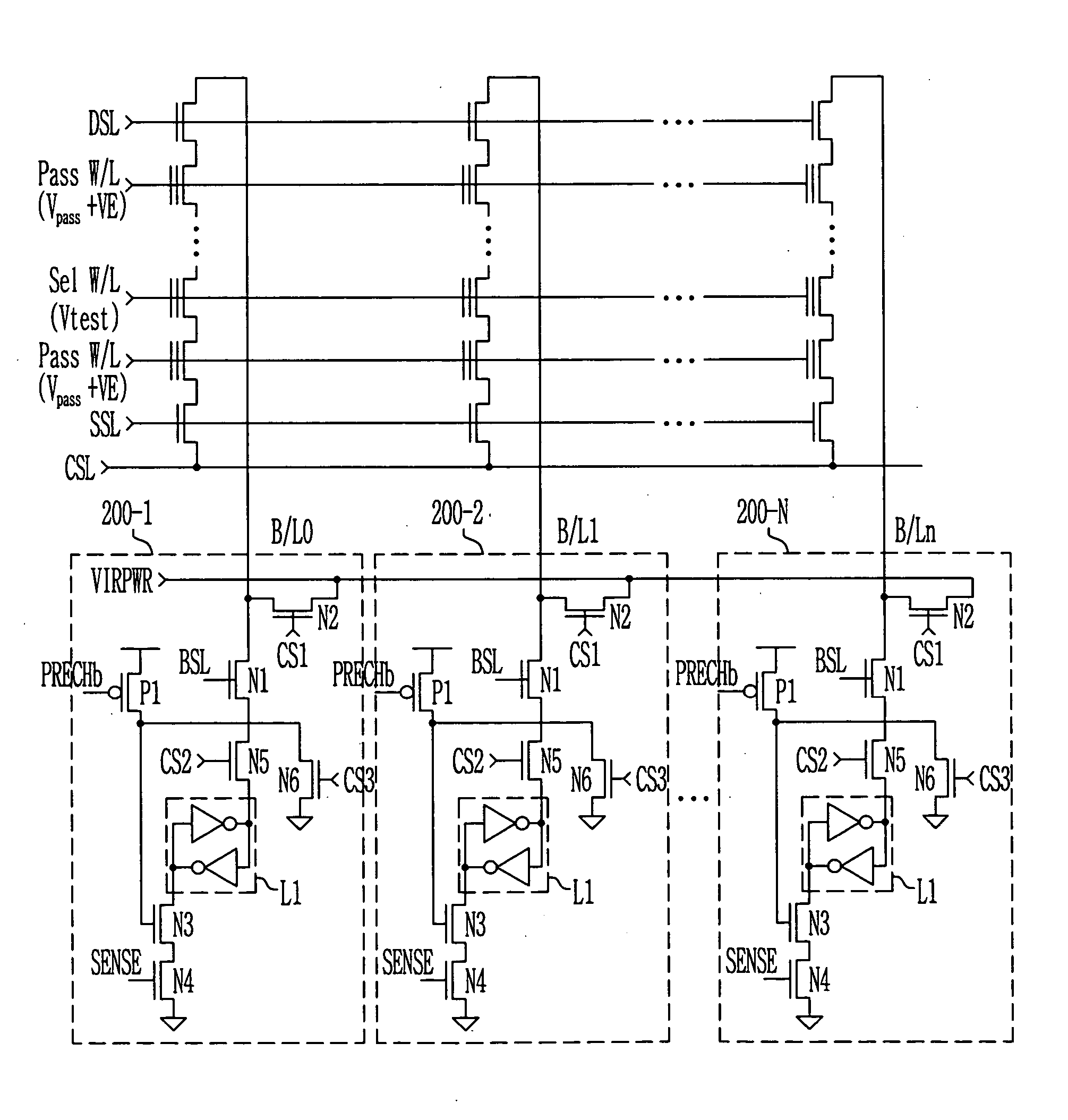 Method of measuring threshold voltage for a NAND flash memory device