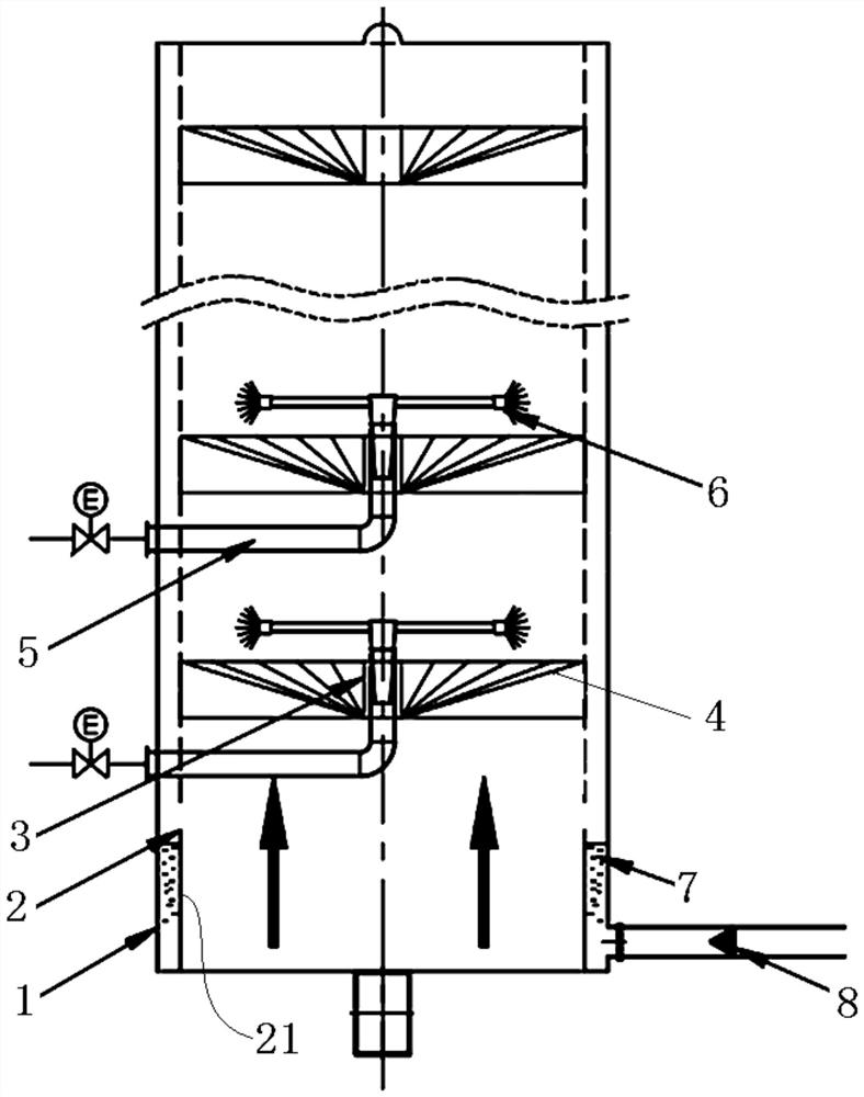 Cyclone plate dedusting and demisting device and method capable of preventing secondary carrying