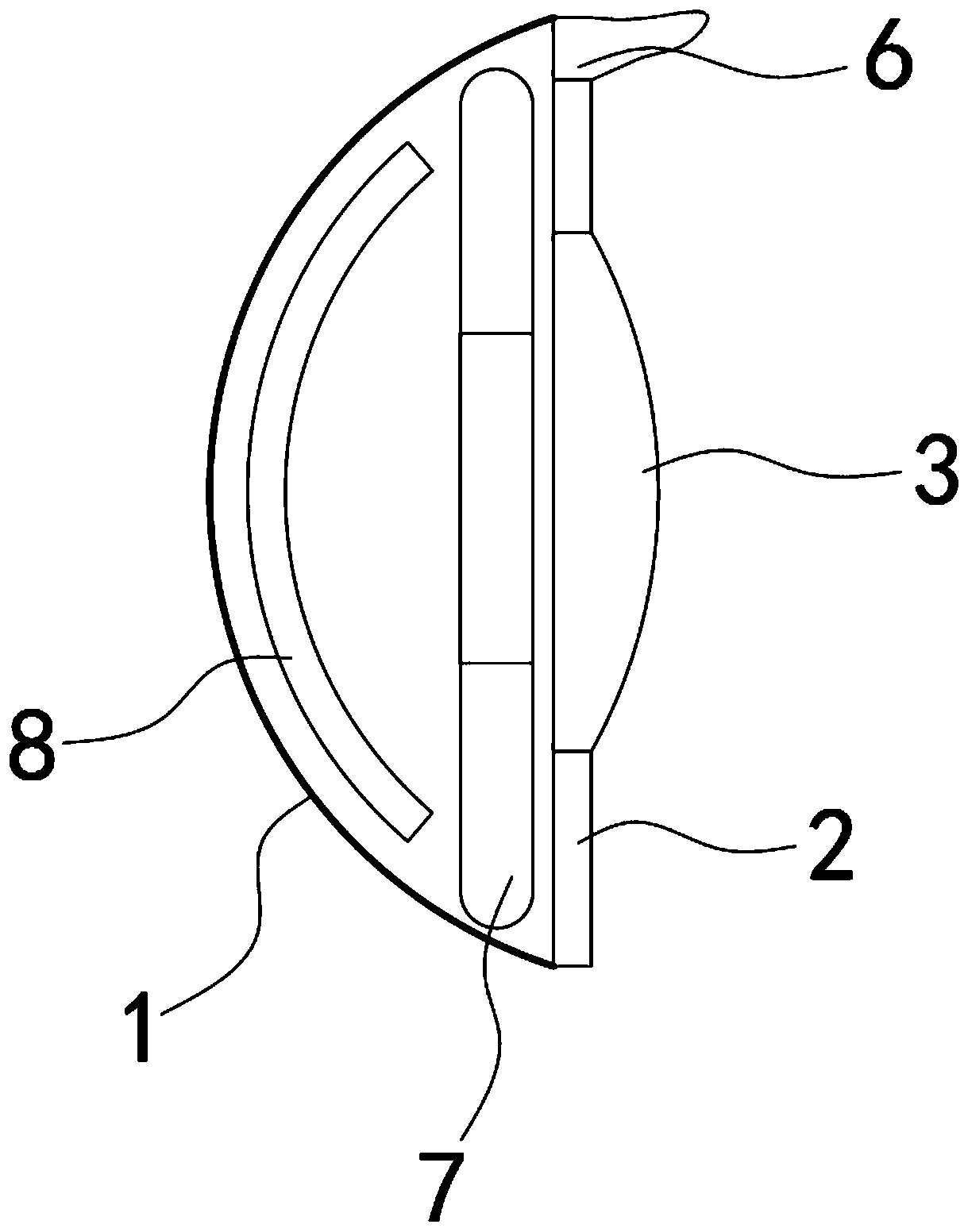 Energy-saving self-dewatering automobile rearview mirror