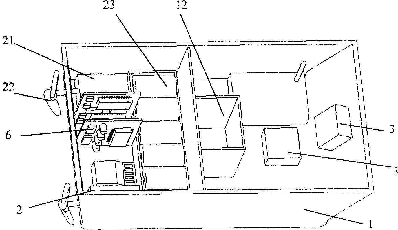 Measurement investigation device capable of using on water surface under water