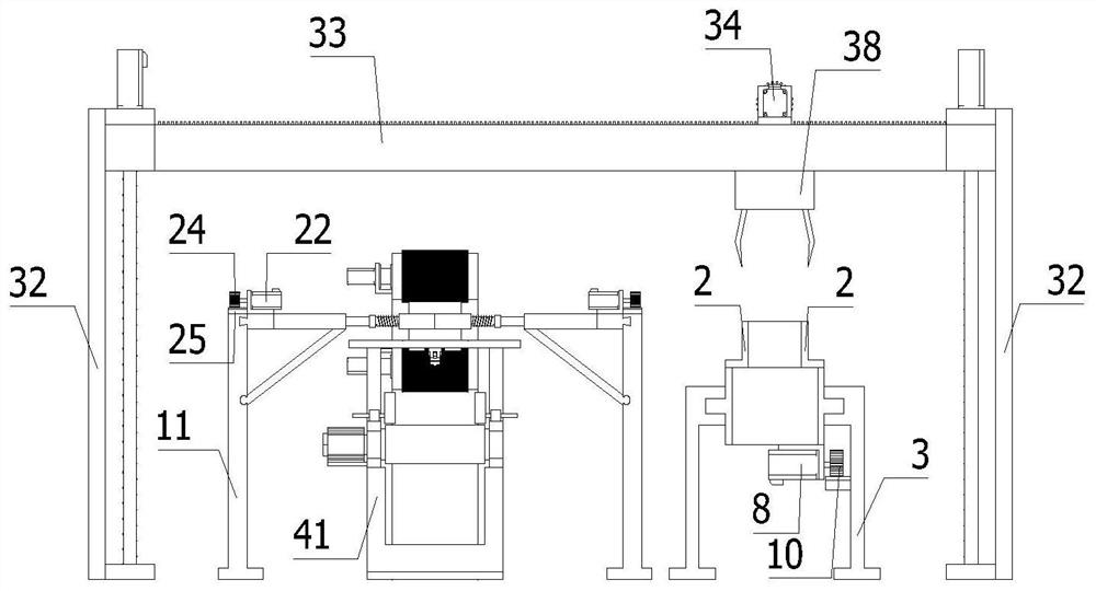 Double-sided polishing type baking-free brick polishing mechanism