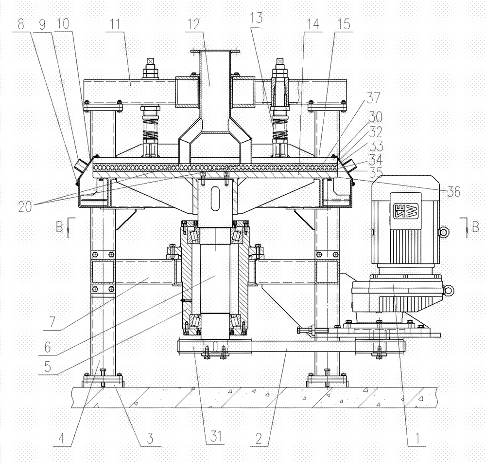 Used sand regeneration mechanism