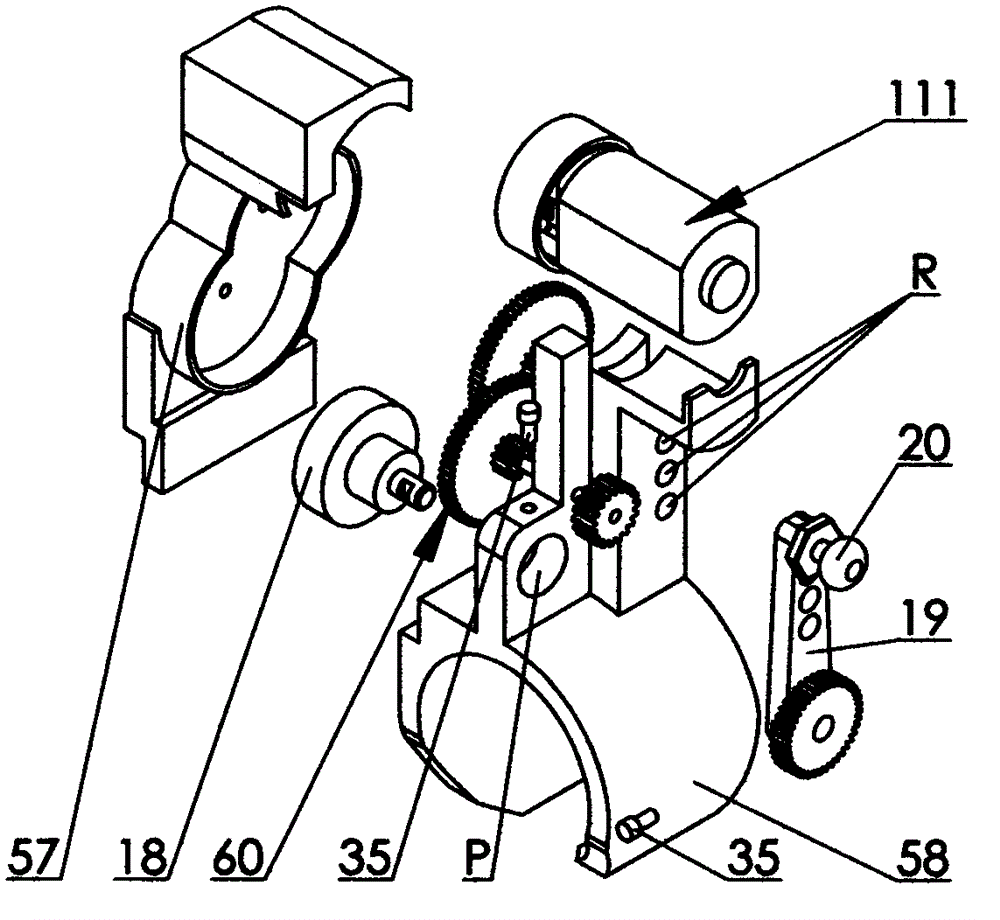 Human hand little finger joint detecting and driving mechanism