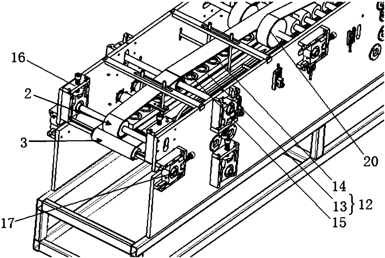 A horizontal folding device for glove lining paper