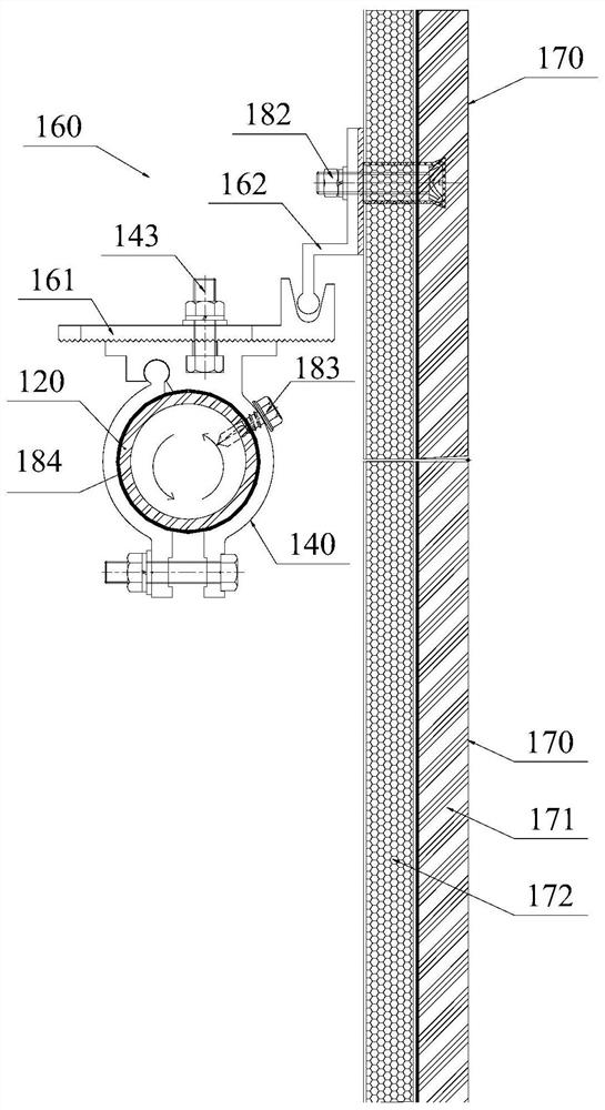 Lower hanging connecting piece of three-dimensional adjustable system of multi-curve modeling veneer and adjusting method thereof