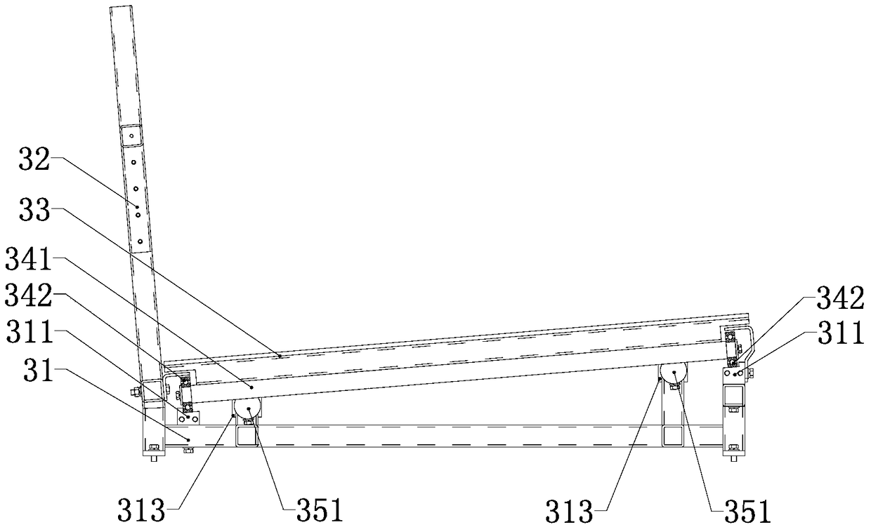 A movable stacking brick rack and a flipping stacking machine