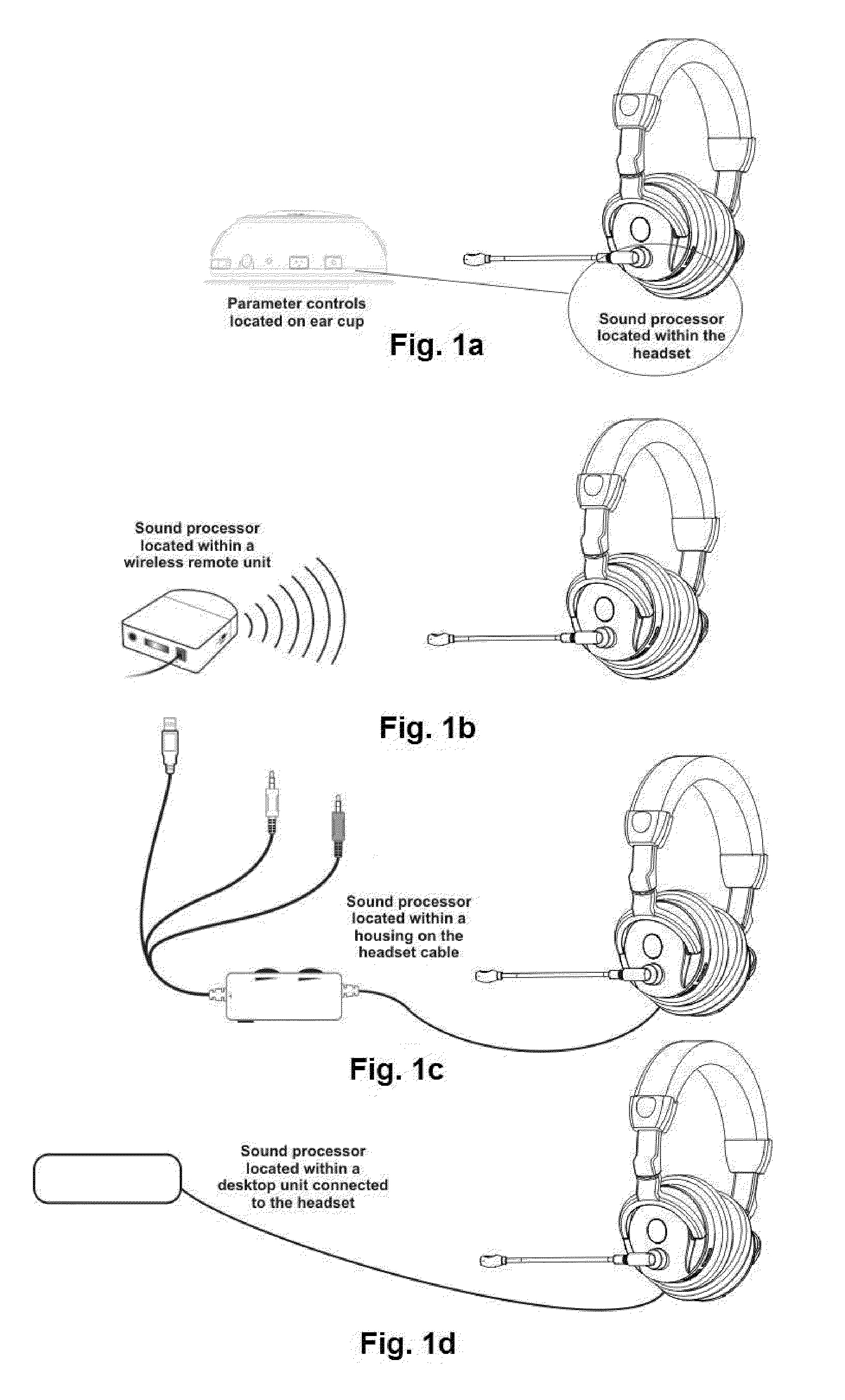 Gaming headset with programmable audio paths