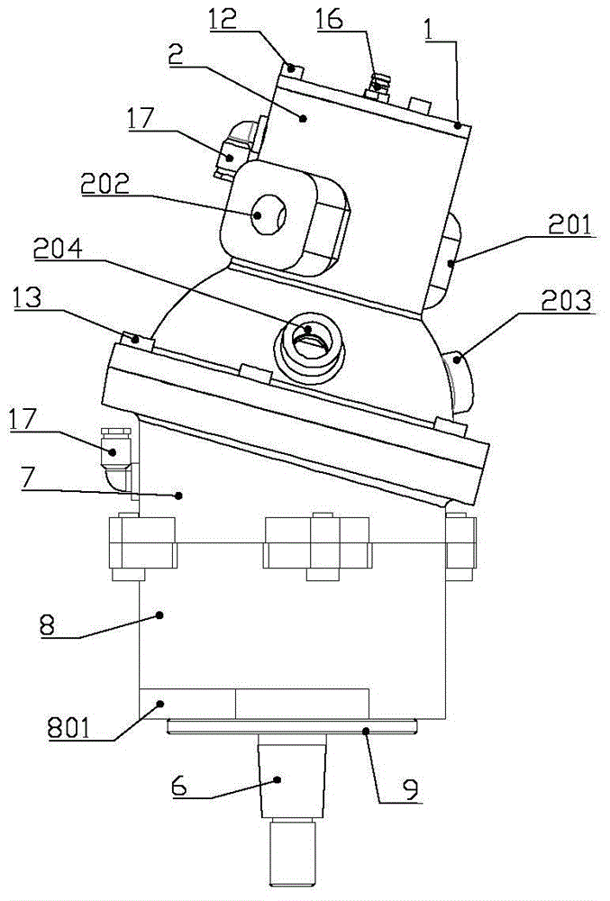 Vehicle steering and brake integrated spherical oil-and-air pump