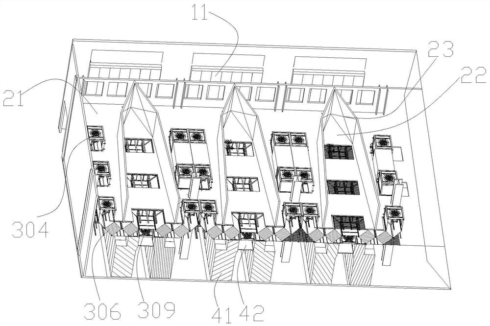 Indirect evaporative cooling heat dissipation system of data center