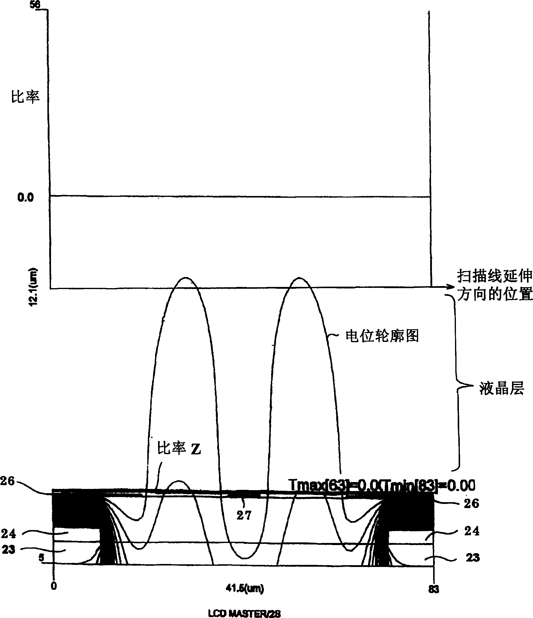 Plane switch mode active matrix liquid crystal display device and mfg. method thereof