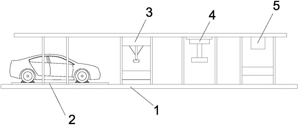 Car washing equipment capable of saving water sources