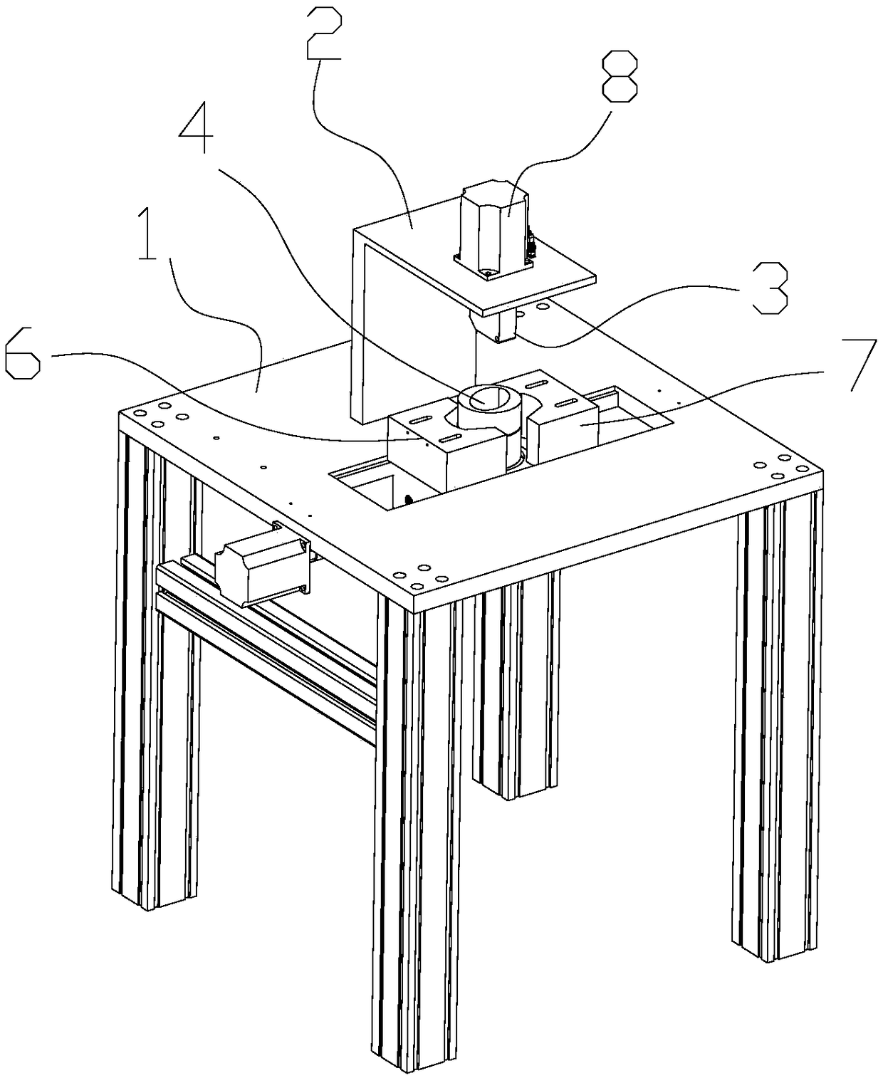 Detection device for measuring contour of non-circular inner hole and detection method