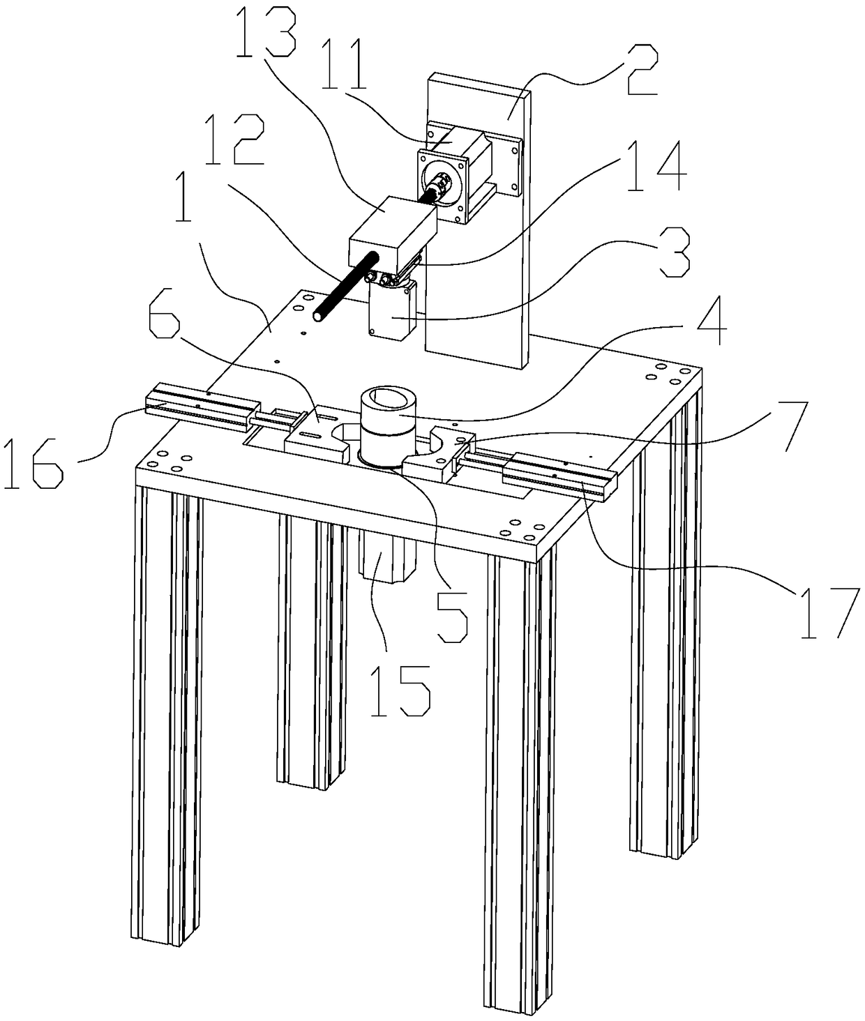 Detection device for measuring contour of non-circular inner hole and detection method