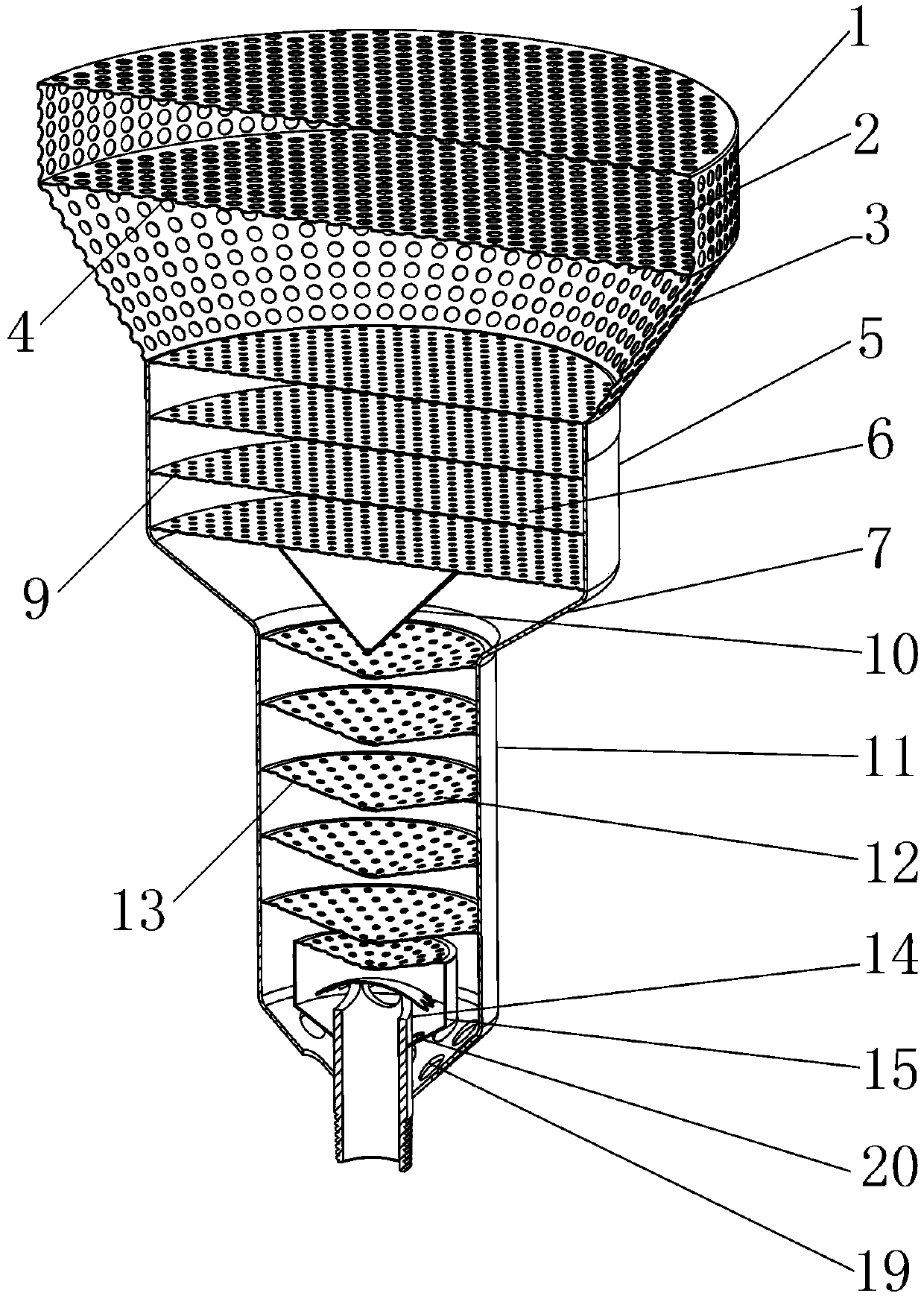 Anti-clogging aerator