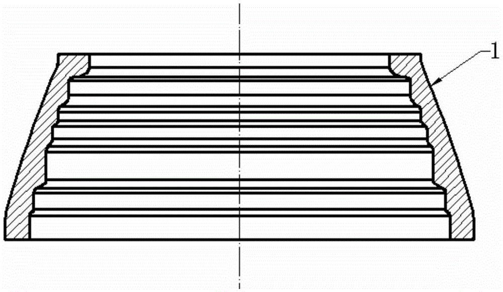 Forming method of nickel-based high-temperature alloy multi-step large special-shaped ring part